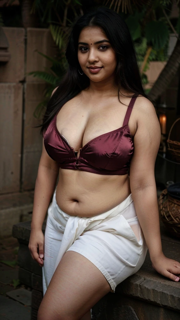 Indian resmi R Nair working masterpiece, best quality, ultra-detailed, (warm hue, warm tone: 1.2), wearing satin Hook blouse
, 20 years old, (chubby cheeks:1.1),(curvy body:1.2), (bindi), An Indian beauty, charismatic, light Indian- skin, view the viewer, naughty smile, Indian village,big chest big breasts fat big Chubby front doggy down big Cleavage Village light, side lighting, ultra high resolution, best shadow, RAW, seductive look, 4k