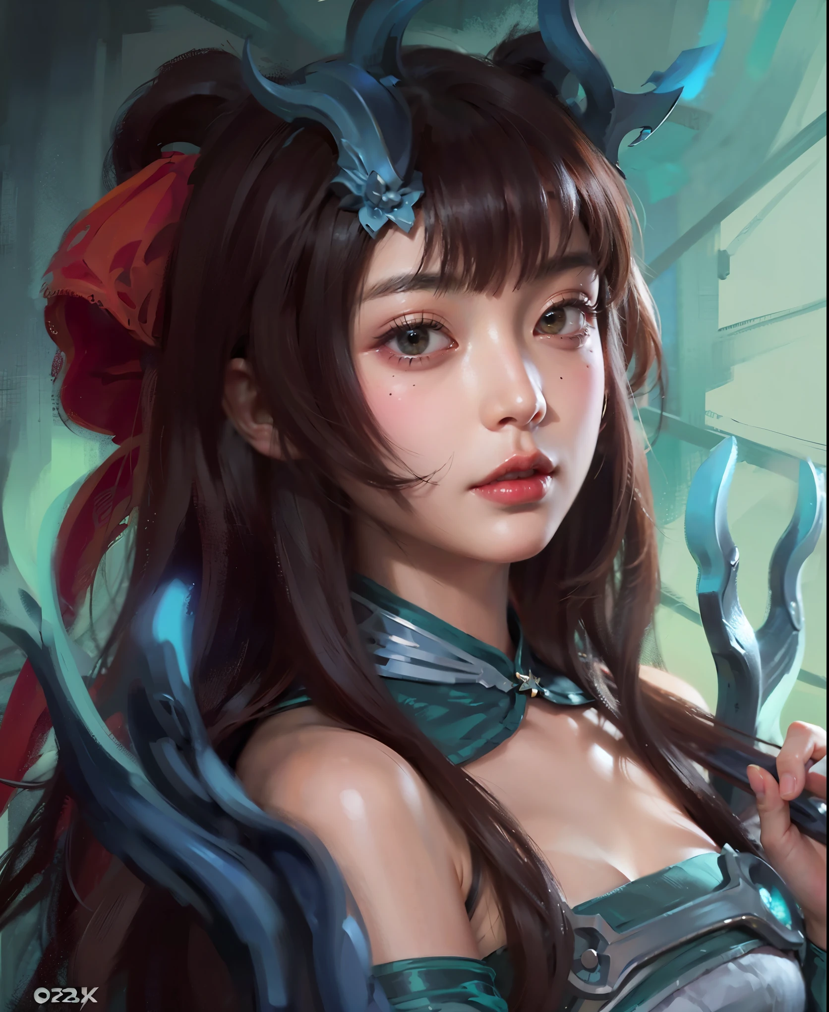 close up of a girl or woman (K-Pop idol), detailed hair , big booobs ,  shadowbringers cinematic, 4 k detail fantasy, a beautiful fantasy empress, game cg, xianxia fantasy, xianxia hero, 2. 5 d cgi anime fantasy artwork, cinematic goddess close shot, ruan jia and artgerm, wow 4 k detail fantasy, hyper-detailed fantasy character, high definition, hyper- detailed,perfect, fantastic, detailed facial and body skin texture, detail vagina (pussy), detail eyes, detailed everything, hyper realistic.