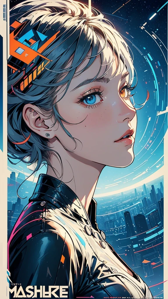 (((masterpiece, highest quality))),(((solo:1.2))),(((1girl:1.2))),32k wallpaper, very detailed, poster, vintage science fiction,(((((geometric cinematic movie poster))))), (bauhaus), shape,(((abstract))),(mid century modern),movie poster,(((((portfolio))))),(((((Close-up))))),(((((bust up))))),((((more various angle)))),(((highlight))),Vast landscape,((((heterochromia)))),(((complete. detailed face))),(((Extremely talented))),(((most complecated machine))),Colorful color scheme