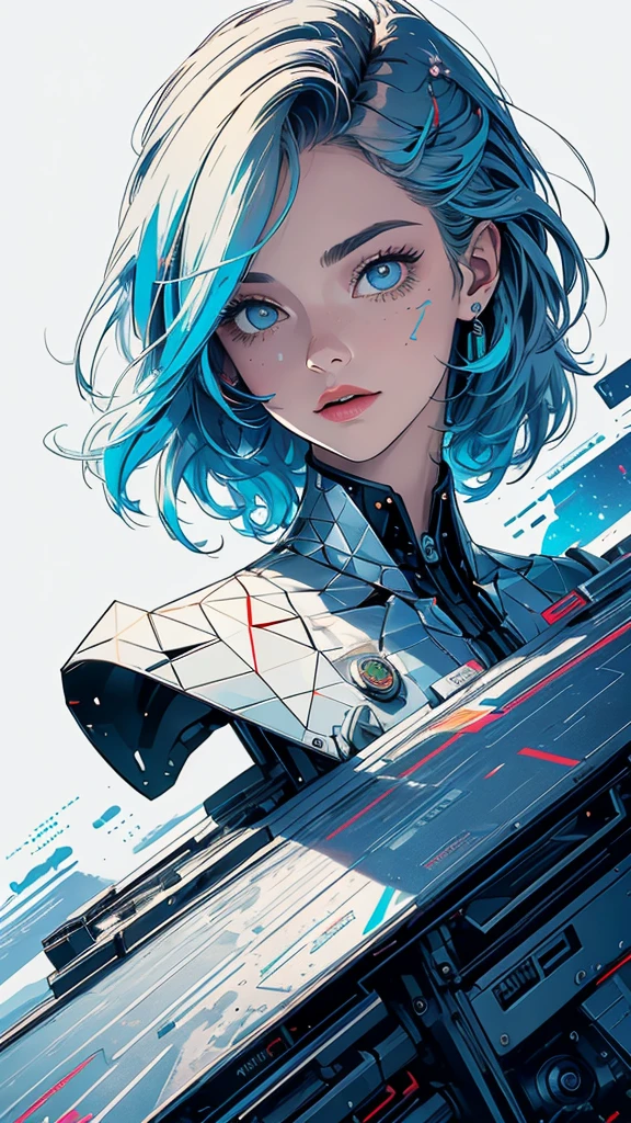 (((masterpiece, highest quality))),(((solo:1.2))),(((1girl:1.2))),32k wallpaper, very detailed, poster, vintage science fiction,(((((geometric cinematic movie poster))))), (bauhaus), shape,(((abstract))),(mid century modern),movie poster,(((((portfolio))))),(((((Close-up))))),(((((bust up))))),((((more various angle)))),(((highlight))),Vast landscape,((((heterochromia)))),(((complete. detailed face))),(((Extremely talented))),(((most complecated machine))),Colorful color scheme