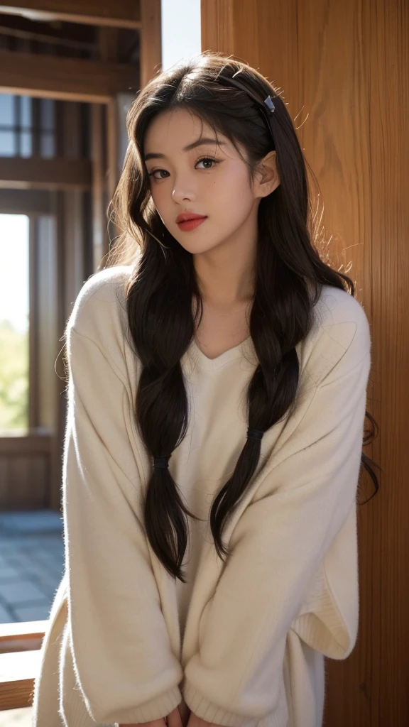 masterpiece,best quality,higher, Super sexy super cute Japanese girl、Hot, erotic and sexy lips、Big eyes、Drooping eyearilyn (;Marilyn Monroe face)、ASİAN,(brown race),dark skin,Dark brown, loosely wavy long hair,、Twin tails、To the bun、1girl,NDGE、Super big、sexual excitement、(((小さなコヅメカワウソ)))、Super big、(((sexual excitement)))、(((Little Little Otter、 Zoo)))、Cute smile