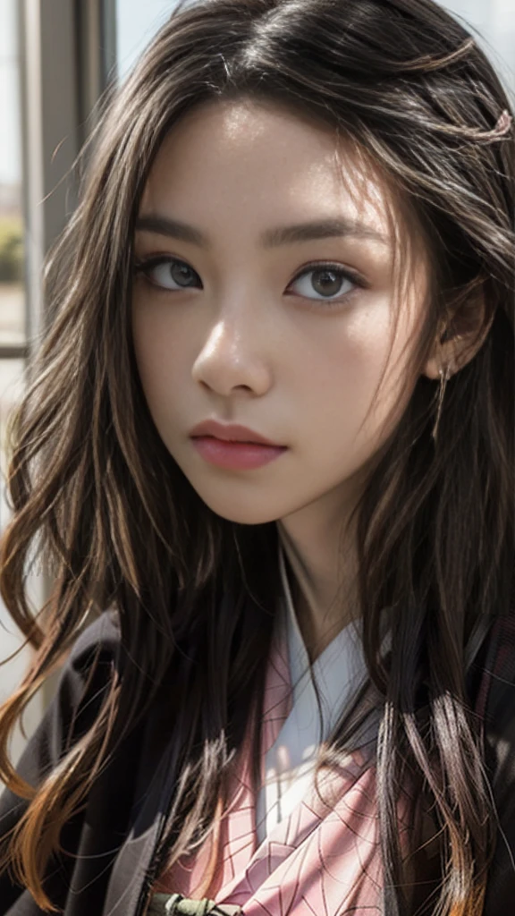 Cute Japanese woman, (16 years old), (Very cute face: 1.3), White and moisturized skin,
BREAK,
Fighter, Kung Fu fighter, Idol,
BREAK,
(Wearing cute kimono: 1.3), (Very revealing kimono), Very large earrings, Short length,
BREAK,
(Long hair), (Gray hair), (Wavy hair), (Gradient pink hair: 1.3), (Red hair at the ends),
BREAK,
(Realistic: 1.3), Masterpiece, Perfect lighting, (Ultra high resolution), (8K), (Very detailed: 1.4), (From the front), Looking at the camera, Melancholic expression, (Full body),
BREAK,
(Japanese city streets: 1.2), (Great fire in the background),
BREAK,
(Demon Slayer: 1.4),
BREAK,
(Hellfire: 1.2), Demon,