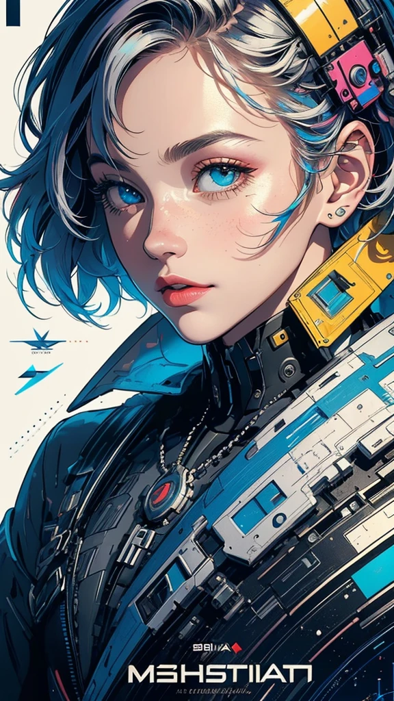 (((masterpiece, highest quality))),(((solo:1.2))),(((1girl:1.2))),32k wallpaper, very detailed, poster, vintage science fiction,(((((geometric cinematic movie poster))))), (bauhaus), shape,(((abstract))),(mid century modern),movie poster,(((((portfolio))))),(((((Close-up))))),(((((bust up))))),((((more various angle)))),(((highlight))),Vast landscape,((((heterochromia)))),(((complete. detailed face))),(((Extremely talented))),(((most complecated machine))),Colorful color scheme