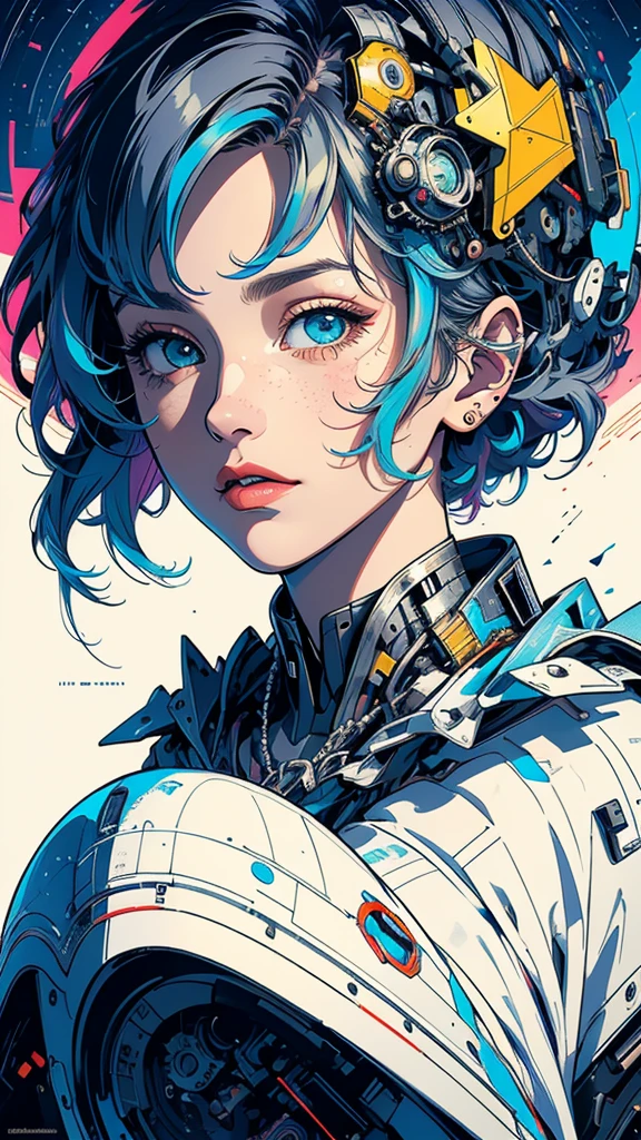 (((masterpiece, highest quality))),(((solo:1.2))),(((1girl:1.2))),32k wallpaper, very detailed, poster, vintage science fiction,(((((geometric cinematic movie poster))))), (bauhaus), shape,(((abstract))),(mid century modern),movie poster,(((((portfolio))))),(((((Close-up))))),(((((bust up))))),((((more various angle)))),(((highlight))),Vast landscape,((((heterochromia)))),(((complete. detailed face))),(((Extremely talented))),(((most complecated machine))),Colorful color scheme