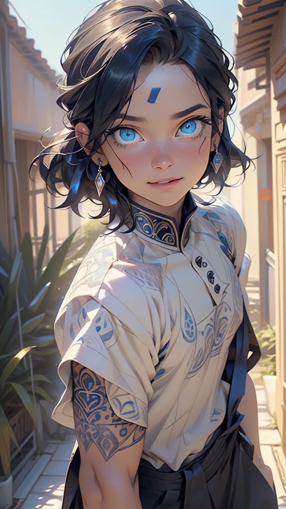 Arabian djinn,(male:1.5), muscle, 1boy, big muscle, pectoral, muscular, Mature man,45 year old man,adult,1 man, old macho man,an extremely detailed face, (((blue_eyes:1.3))),intricate eyes,beautiful detailed eyes,symmetrical eyes,short hair,modern very short black hair,djinn hair,perfect face, ((detailed face)),musculatureAbs,(bluebeard:1.5)
(((blue skin:1.5,blue body:1.5,blue face;1.5))),
smile,
(ultra-detailed:1.3), beautiful detailed glow, finely detailed, ultra-detailed,
((body blue war paint)),wearing turban:1.2,wearing a blue silk dhoti, silks draped around his torso, slight smile, bulky, sinewy muscles,((bulge in pants)),(((intricate outfit,intricate clothes,ornate outfit))),
(dynamic pose:1.0),embarrassed,(centered,scale to fit dimensions,Rule of thirds),
inside,indoor,((palace in Arabia, palace in Arabia background)),scenery:1.25,((intricate scenery)),
(Glossy winter ornaments),highres,sharp focus,(ultra detailed,extremely detailed),(photorealistic artwork:1.37),(extremely detailed CG unity 8k wallpaper),(((vibrant colors,vibrant theme))),(intricate),(masterpiece),(best quality),artistic photography,(photography taken by sldr),(intricate background),perfect rendered face,perfect face details,realistic face,photo realistic,((intricate detail)),(((realism))),
