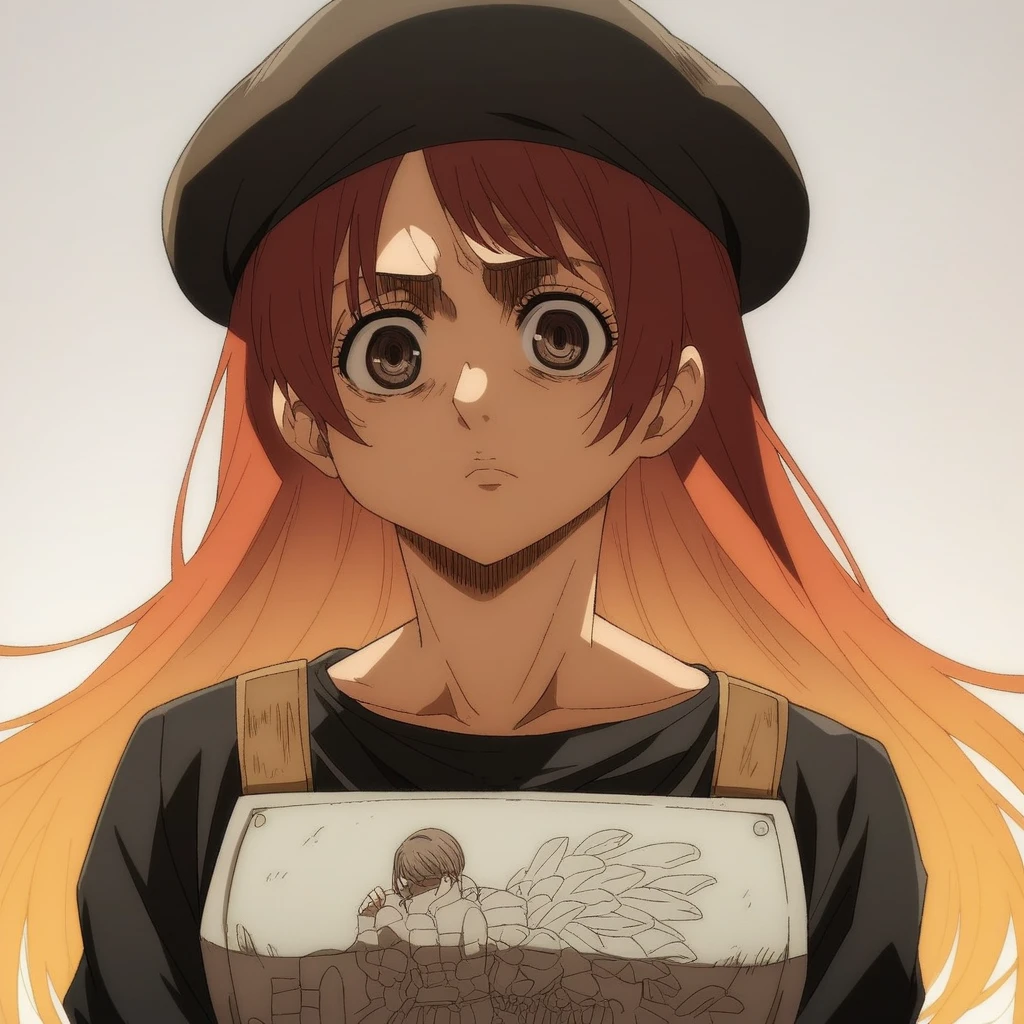 anime girl with a black hat and a black shirt, anime styled, ig studios anime style, anime style portrait, in anime style, in an anime style, realistic anime artstyle, made with anime painter studio, semirealistic anime style, anime realism style, anime style, anime artstyle, urban girl fanart, anime style illustration, anime style character, kawaii realistic portrait,singeki_no_kyojin_s4_style,