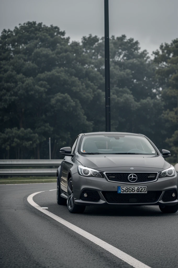 car 16:9 photo on grey background best quality photo