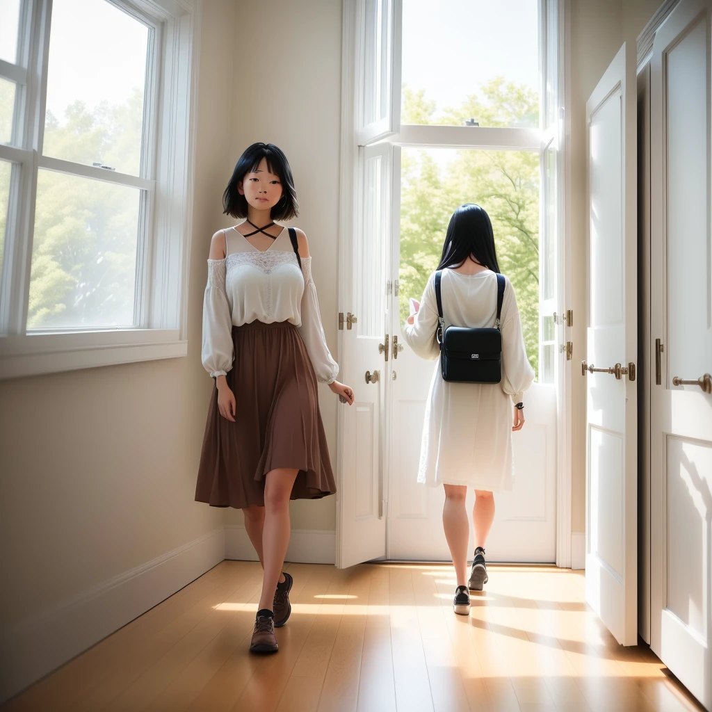 several people are walking in a room with a large window, captured on canon eos r 6, walking towards the camera, shot on canon eos r5, shot on canon eos r 5, shot on nikon z9, walking towards camera, taken with canon 5d mk4, taken with canon 8 0 d, candid picture, taken with canon eos 5 d mark iv