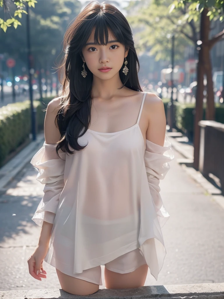 ((No clothes)),Completely naked,Beautiful Vagina, (Full body image:1.0), (good:1.5),(Very detailed CG 8k 壁紙, masterpiece, Highest quality, Very detailed), (よりgood照明, よりgood影, Very delicate and beautiful), floating, High saturation, Dynamic Angle, ((One Girl)), High heels, (Small areola), black eye, Long Hair, hair ornaments, bangs, (Wrinkles on the skin:1.2), Thick pubic hair,Detailed clitoris