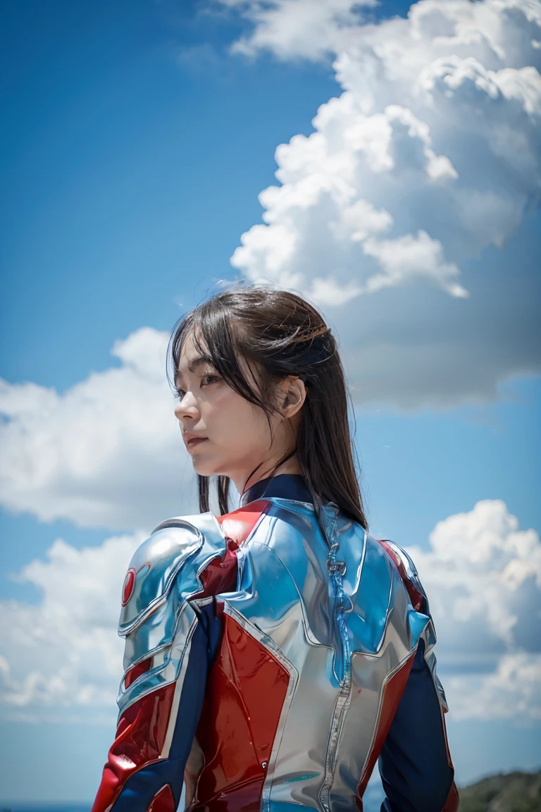 (Raw photo:1.2)、Dazzling sunlight,(highest quality:1.5),(Precision:1.5),(High resolution:1.5),(8k),(Japanese:1.7),(Anatomically correct body:1.5),(Clear Eyes:1.5),(Anatomically perfect face:1.5),Beauty、Beautiful girl fighting a giant octopus,Janne Da Arc,Wearing blue armor,Cool female warrior,Composition above the knees,