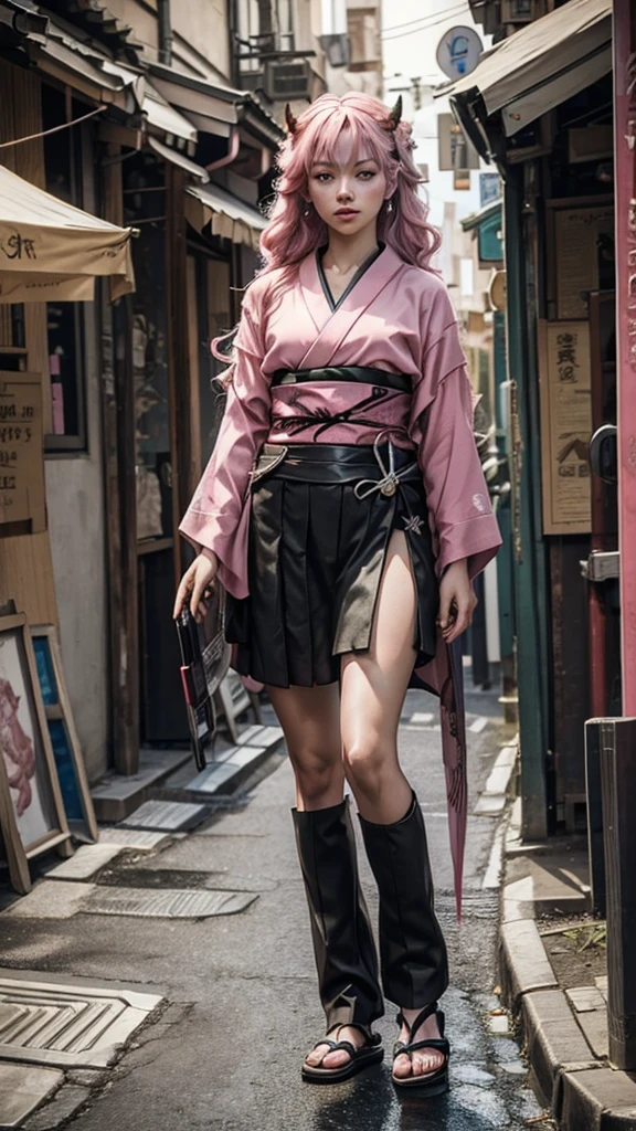 Cute Japanese woman, (16 years old), (Very cute face: 1.3), White and moisturized skin,
BREAK,
Fighter, Kung Fu fighter, Idol,
BREAK,
(Wearing cute kimono: 1.3), (Very revealing kimono), Very large earrings, Short length,
BREAK,
(Long hair), (Gray hair), (Wavy hair), (Gradient pink hair: 1.3), (Red hair at the ends),
BREAK,
(Realistic: 1.3), Masterpiece, Perfect lighting, (Ultra high resolution), (8K), (Very detailed: 1.4), (From the front), Looking at the camera, Melancholy expression, (Full body: 1.3),
BREAK,
(Japanese city streets: 1.2), (Great fire in the background),
BREAK,
(Demon Slayer: 1.4),
BREAK,
(Hellfire: 1.2), Demon,