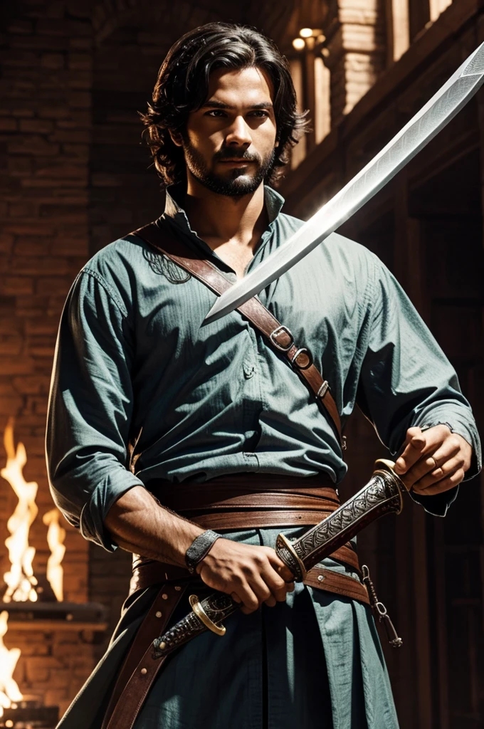 Imagine a man with sword