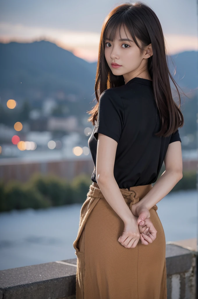 (dark shot:1.4), 80mm, (dark shot:1.4), masterpiece, best quality, game_cg, in summer, girl, solo, medium hair, white hair, looking at viewer, brown eyes, gigantic breasts nearly exposed, perfect booty, 80mm, epic realistic, painting of a geisha with european features entering a japanese pine forest, by range murata, a big red sun in the background, stunning, matted, paul gauguin, van gogh, art by greg rutkowski and artgerm, soft cinematic light, adobe lightroom, photolab, hdr, intricate, highly detailed, (depth of field:1.4), (dark shot:1.22), neutral colors, (hdr:1.4), (muted colors:1.4), (intricate), (artstation:1.2), hyperdetailed, dramatic, intricate details, (technicolor:0.9), (rutkowski:0.8), cinematic, detailed, soft light, sharp, exposure blend, medium shot, bokeh, (hdr:1.4), high contrast, (cinematic, teal and orange:0.85), (muted colors, dim colors, soothing tones:1.3), low saturation, (hyperdetailed:1.2), (noir:0.4), soft light, sharp, exposure blend, medium shot, bokeh, (hdr:1.4), high contrast, (cinematic, teal and orange:0.85), (muted colors, dim colors, soothing tones:1.3), low saturation, (hyperdetailed:1.2), (noir:0.4), (intricate details:1.12), hdr, (intricate details, hyperdetailed:1.15) emphasize right round ass