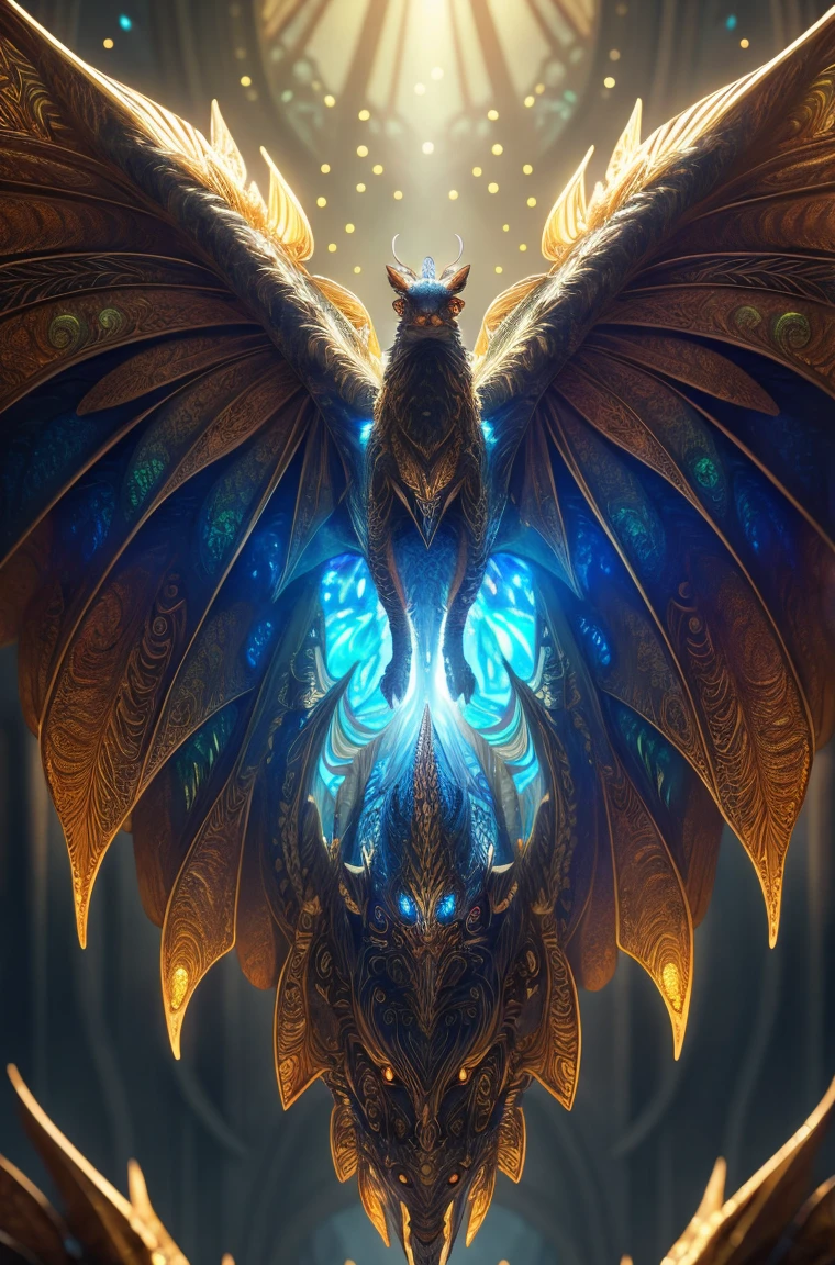 fairy wings on a little cute baby dragon with mesmerizing feature butterfly ethereal wings masterpiece, top quality, best quality, official art, beautiful and aesthetic:1.2), (1dragon), extreme detailed,(fractal art:1.3), colorful, highest detailed, (masterpiece, best quality:1.3) 1 bright-amber, blue, green cat like-eyes, professional digital painting, Unreal Engine 5. playful teasing expression, finely detailed eyes, happy mood, epic scene, epic composition, Cinematic Lighting, Volumetric Lighting, ethereal light, intricate details, extremely detailed volumetric rays. oil painting, Detailed facial features, Sunlight, bright colors, dramatic lighting, expressive eyes, High Resolution, 4K quality, Photorealistic