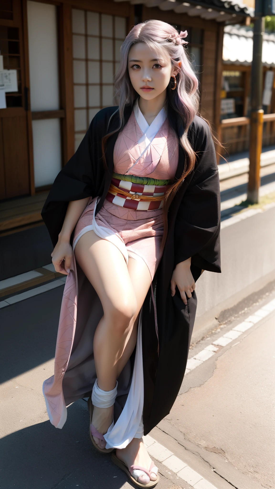 (in 8K、Raw photography、Highest Quality、realisitic、Photorealsitic、Professional Lighting、masterpiece、extremely delicate and beautiful、Highly detailed、finely detail、ultra-detailliert、hight resolution、Whole human body、low angles)、1girl in、独奏、Japan Night Festival、Sidewalk lined with food stalls、(On the sidewalk bustling with festivals、Beautiful and tall Russian and Japan half model、Wearing a short floral yukata、Squat with your crotch open facing you、Showing panties on purpose)、long legged、Opening legs、美丽的面容、Mature Face、Realistic body、Textured skin、Blonde in chignon style、Gorgeous bright blonde hair、Long body、Height is 170 cm、Weight is 60 kg、Lean proportions、Model body type、Detailed finger、extremely detailed eye and face、beautidful eyes、long eyeslashes、Raw feet、Wet lace white underwear:1.5、White panties can be seen from the hem of the yukata:1:5、The shape of the woman's pubic area is clearly visible、chest close are on:1.5、Do not take off your yukata