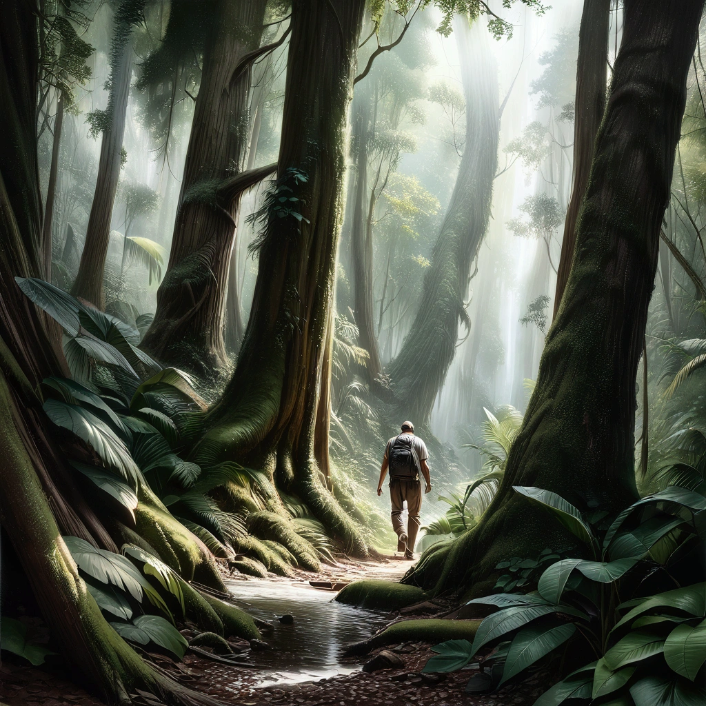 (best quality,4k,8k,highres,masterpiece:1.2),deep jungle, multiple boys exploring amazon, historical, wide shot, realistic, hyper-realistic, photorealistic,ultra-detailed,(realistic,photorealistic,photo-realistic:1.37),vivid colors,dramatic lighting,