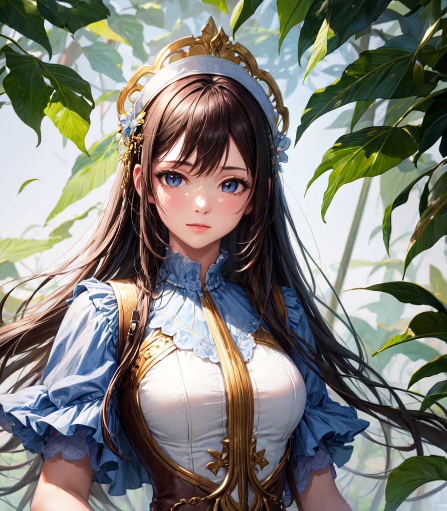 (masterpiece, Highest quality), One girl,White background,Upper Body,May