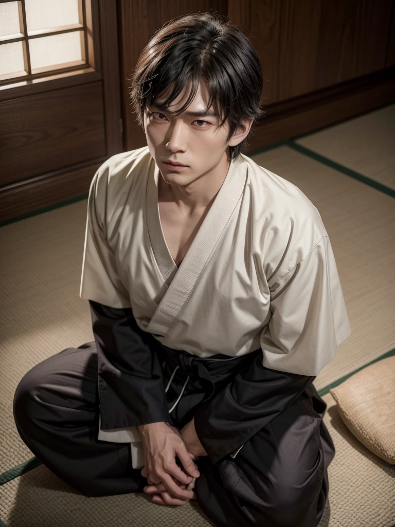To create an outfit inspired by Satoru Gojo from "JUJUTSU KAİSEN", combined with a Japanese teacher uniform and Buddhist elements, you may consider the following details: the character is male he looks like the buddha from record of ragnarok and he is a sensei