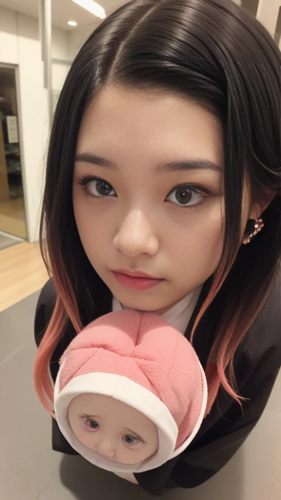 Cute Japanese woman, (16 years old), (Very cute face: 1.3), White and moisturized skin,
BREAK,
Fighter, Kung Fu fighter, Idol,
BREAK,
(Wearing cute kimono: 1.3), (Very revealing kimono), Very large earrings, Short length,
BREAK,
(Long hair), (Gray hair), (Wavy hair), (Gradient pink hair: 1.3), (Red hair at the ends),
BREAK,
(Realistic: 1.3), Masterpiece, Perfect lighting, (Ultra high resolution), (8K), (Very detailed: 1.4), (From the front), Looking at the camera, Melancholy expression, (Full body: 1.3),
BREAK,
(Japanese city streets: 1.2), (Great fire in the background),
BREAK,
(Demon Slayer: 1.4),
BREAK,
(Hellfire: 1.2), Demon,