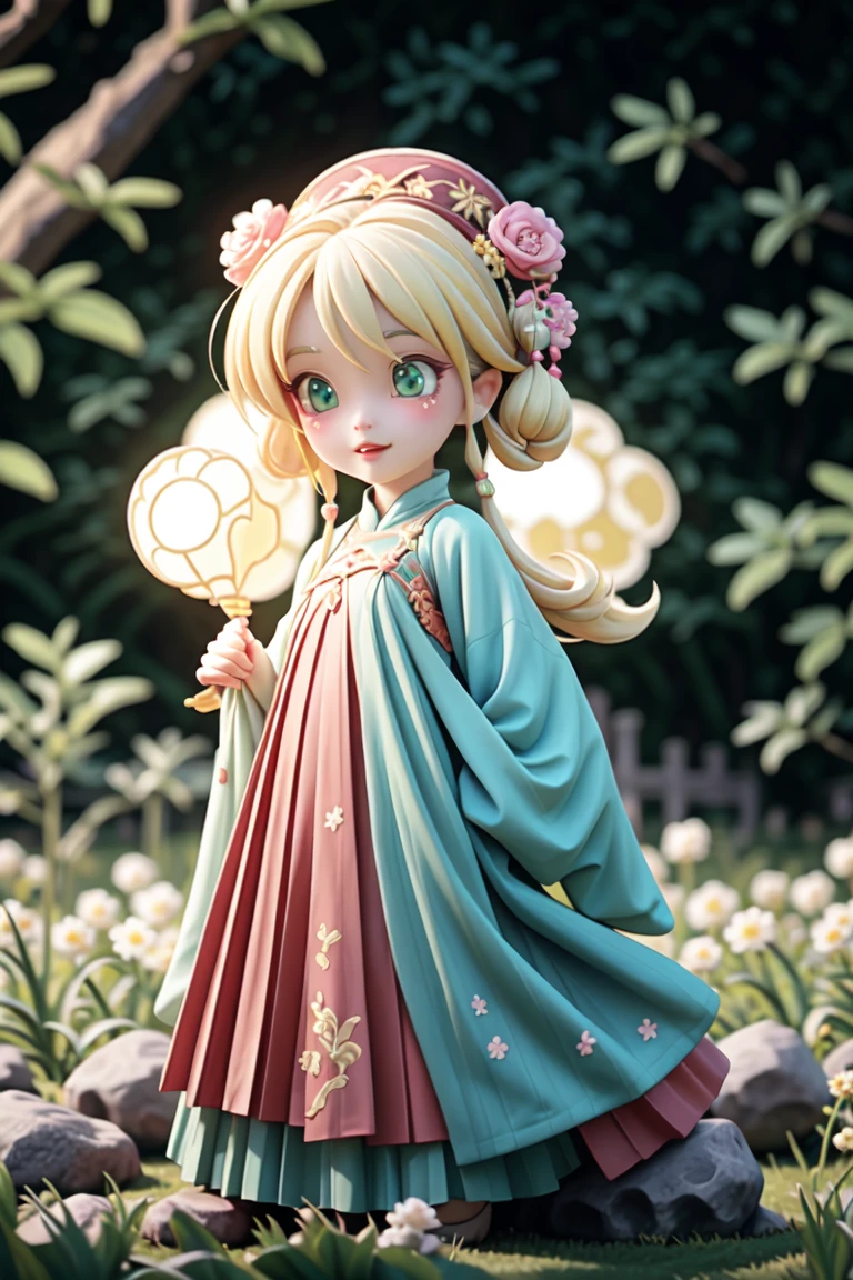 an epic colorful book cover of a 20th century young Blonde 20 year old Swedish witch, green eyes, transported in Tang Dynasty times in ancient China, European face, Tang dynasty clothes, wearing colorful red hanfu, neutral expression, holding a shining magic book, in a palace room, masterpiece, best quality, trending on artstation, intricate details, eerie magical atmosphere, sparkles, epic background, Chinese palace in the background