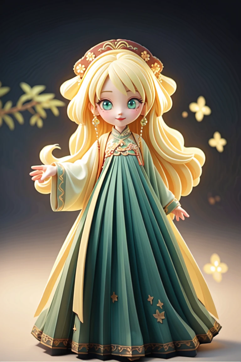 an epic colorful book cover of a 20th century young Blonde 20 year old Swedish witch, green eyes, transported in Tang Dynasty times in ancient China, European face, Tang dynasty clothes, wearing colorful red hanfu, neutral expression, holding a shining magic book, in a palace room, masterpiece, best quality, trending on artstation, intricate details, eerie magical atmosphere, sparkles, epic background, Chinese palace in the background