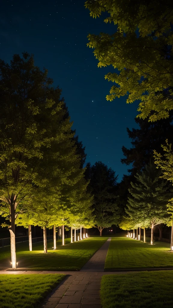 A park at night