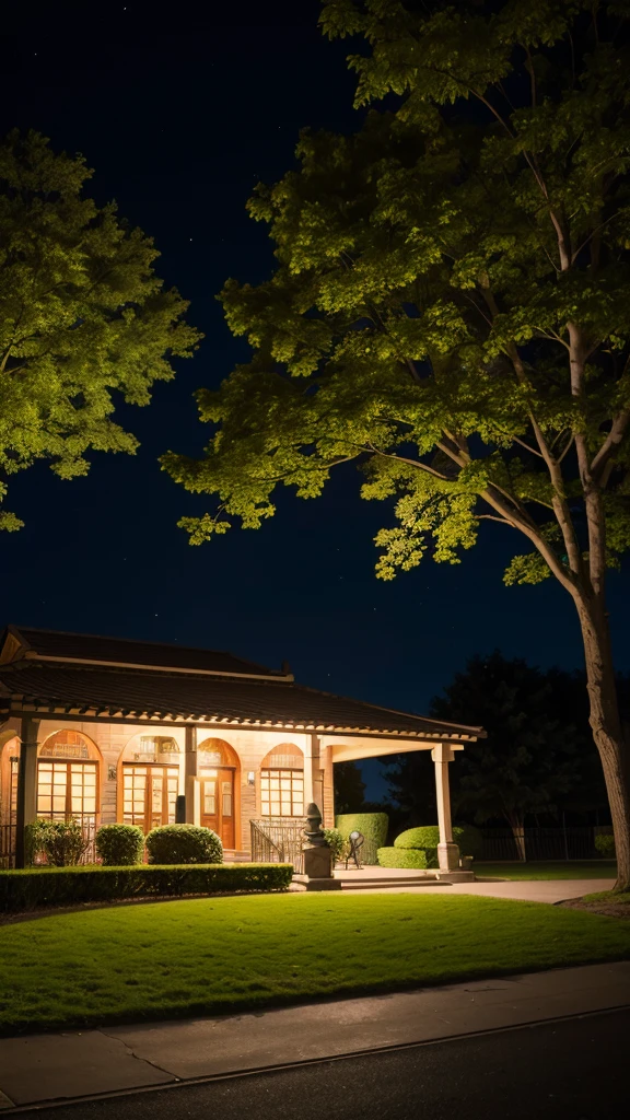A park at night