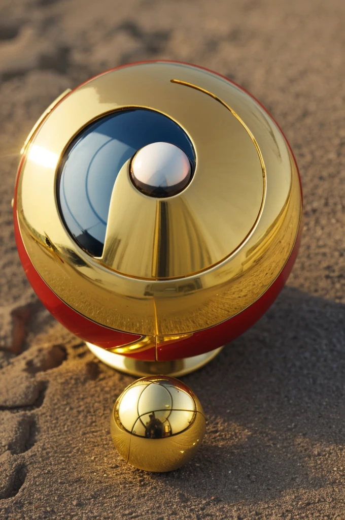 Pokeball with a sun made of gold