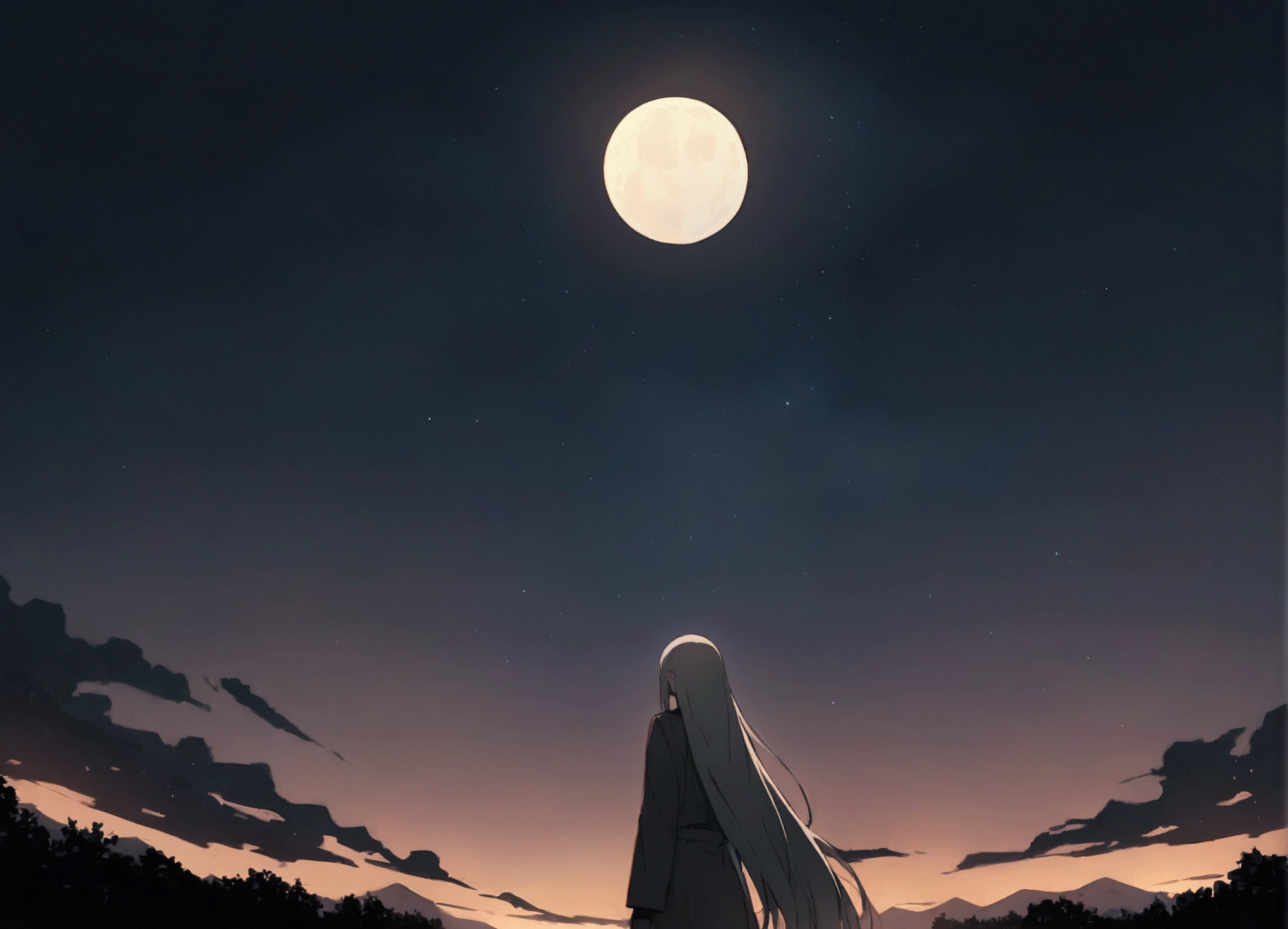 masterpiece, Anime quality, Painting:Xin Haicheng, Night Sky,backgroundのみ,Nohuman,background,