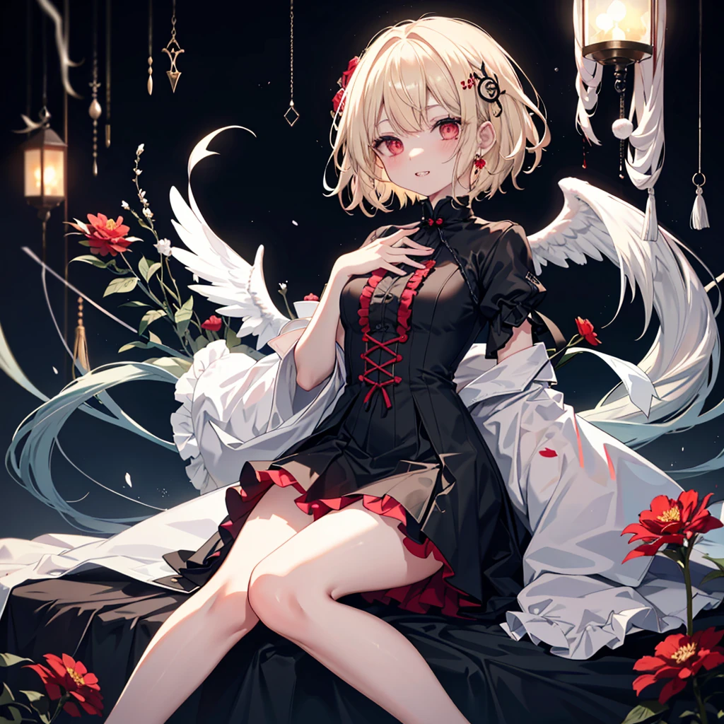 masterpiece, Highest quality, High resolution,(Highest quality,4K,High resolution,masterpiece:1.2),Very detailed,Realistic:1.37,masterpiece, Highest quality, Exquisitely crafted, woman, beautiful, elegant, smile, Blood, iridescent Long Hair, bangs, skirt, shirt, Long sleeve, Frills, shoes, (Red and Black:1.4), flower, spooky, Horror, head蓋Bones, Long Hair, Black Hair, Candles, Blood, hair flower, Dead, hair ornaments, Bone, 人形Horror (theme),spooky altar background,Dark fantasy,Red color scheme,Ominous atmosphere,eyeを引く,Storytelling,Anime Style,Concept Art,beautiful細部までこだわった顔と (((赤いeye ))),A terrifying ritual ,Satanic Ritual,Humanoid,クレイジーなsmile,Scythe Face,Girl Monster, beautiful, Delicate facial features, 鋭いeye, Sharp Fangs, 青White skin, blonde,robot,Cursed Painting, Dark Background, Cinema Lighting, Dramatic Shadows, Gothic style, Gloomy atmosphere, Dark fantasy, One Girl, , Please open your mouth wide, Open your mouth and baring your teeth,Sharp teeth like a beast, Wide lips, very wide mouth, Vermilion cheeks, ,(Bloodしぶき:1.4),Scary smile, smile,Fallen angel design, ねじれたsmile、Bloodまみれの、headからの出Blood,、Bloodしぶき、,(Bloodしぶき:1.4),Crossbones, head蓋Bone,Horror 一人の男の子, Cream colored hair, Blonde, Pearly hair, nice boy, Pure white angel wings, Loose-fitting clothing, Larger clothes, dark red eye, eyeの下のたるみ, dark circles under eye, やみcute, Fluffy hair, Voluminous Hair, skinny, slim, very skinny, Androgynous, cute, spooky, short hair, Horror, Faded colors, White skin, spooky, Unnaturally thin, I&#39;I am hungry, eye, eye in background, sharp eye, Long eyelashes, Under the eyelashes, Loose shorts, レースshirt, Frillsshirt, Tie the ribbon&#39;head, Detailed clothing, A loose cardigan, Open cardigan, 滴るBlood, that&#39;terrible, nightmare, Haunted, stitch, patchwork, string, Injury, hell, Injury on arms, self-harm, cut, Black Fingers, factory, Abandoned, A dismembered ghost,Many heads,Many heads,Lots of faces,Multiple faces,Multiple Girls,Frolicking Girl,複数のwoman,tea ,クレイジーなsmile,look up,Face shot,Scythe Face,Girl Monster, slave,beautiful, Detailed portrait, Delicate facial features, 鋭いeye, Sharp Fangs, 青White skin, Thick chain, Dark Background, Cinema Lighting, Dramatic Shadows, Gothic style, Gloomy atmosphere, Dark fantasy, One Girl, , Please open your mouth wide, Open your mouth and baring your teeth,Sharp teeth like a beast, Wide lips, very wide mouth, Vermilion cheeks, ,(Bloodしぶき:1.6),Scary face, Laughter　Witch design, ねじれたsmile、Bloodまみれの、headからの出Blood,,、Bloodしぶき、,(Bloodしぶき:1.6),Crossbones, head蓋Bone,　, Horrorスタイル, ((Fantasy Witch Costume)), ((Flowing white hair)), ,(Bloodしぶき:1.6),womanの曲線, Large Breasts, Thick thighs, Sexy flat stomach, Perfect hands, Perfect anime face, ((dark lolita dress)), Are standing, ((邪悪なsmile)), ,(Bloodしぶき:1.6),Victorian cities, gaslight, Steam circulates, Moonlight Illumination, night lighting, A sky filled with stars and galaxies,disaster々new devil horns,,(Bloodしぶき:1.6),アニメゾンビWitch design, ねじれたsmile、Bloodまみれの、headからの出Blood,,、Bloodしぶき、,(Bloodしぶき:1.6),Crossbones, head蓋Bone,,Photo Background,Wide Shot,Scythe Face,Girl Monster, slave,beautiful, Detailed portrait, Delicate facial features, 鋭いeye, Sharp Fangs, 青White skin, Thick chain, Dark Background, Cinema Lighting, Dramatic Shadows, Gothic style, Gloomy atmosphere, Dark fantasy, One Girl, , Please open your mouth wide, Open your mouth and baring your teeth,Sharp teeth like a beast, Wide lips, very wide mouth, Vermilion cheeks, ,(Bloodしぶき:1.6),Scary face, Laughter　Witch design, ねじれたsmile、Bloodまみれの、headか