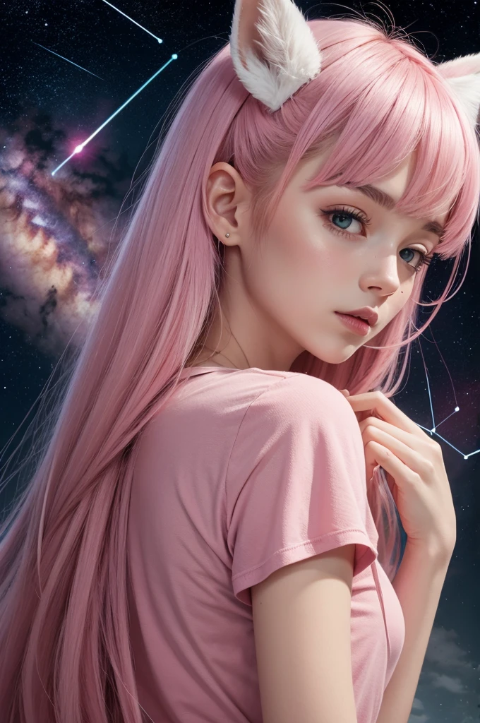 Pink Lyra constellation logo 