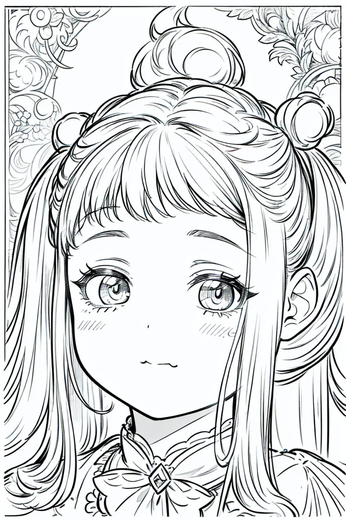 cute chibi girl with pigtails, little chubby ghosts surrounding her, lineart, monochrome, (best quality,4k,8k,highres,masterpiece:1.2),ultra-detailed,(realistic,photorealistic,photo-realistic:1.37),highly detailed, intricate details, exquisite, elegant, soft lighting, delicate colors, ethereal, mystical, whimsical, magical realism