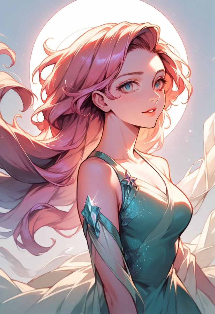 a sensual woman floating mid-air, delicate facial features, long flowing hair, graceful pose, glowing ethereal skin, shimmering sheer dress, dramatic chiaroscuro lighting, cinematic dramatic atmosphere, elegant fantasy art style, vibrant colors, cinematic lighting, photorealistic, (best quality,4k,8k,highres,masterpiece:1.2),ultra-detailed,(realistic,photorealistic,photo-realistic:1.37)