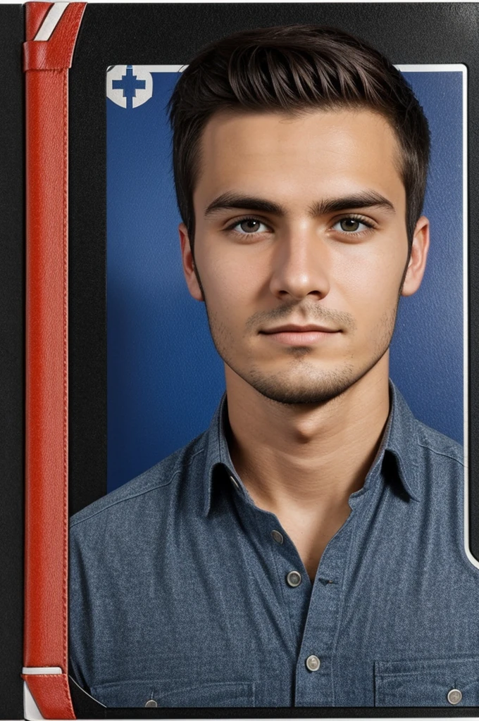 Create a passport photo of a man in his mid-20s from Germany