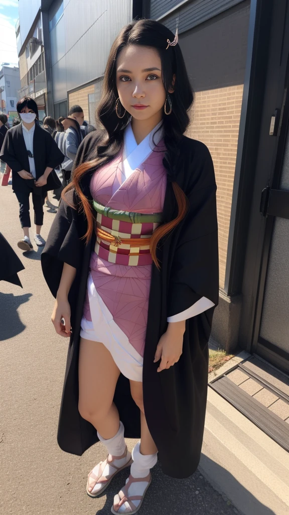 Cute Japanese female, (), (Very cute face: 1.3), White and moisturized skin,
BREAK,
Fighter, Kung Fu fighter, Idol,
BREAK,
(Wearing cute kimono: 1.3), (Very revealing kimono), Very large earrings, Short length,
BREAK,
(Long hair), (Gray hair), (Wavy hair), (Gradient hair: 1.3), (Red hair at the ends),
BREAK,
(Realistic: 1.3), Masterpiece, Perfect lighting, (Ultra high resolution), (8K), (Very detailed: 1.4), (From the front), Looking at the camera, Melancholic expression, (Full body: 1.3),
BREAK,
(Japanese city streets: 1.2),
BREAK,
(Demon Slayer: 1.4),
BREAK,
(Hellfire: 1.2), Demon,