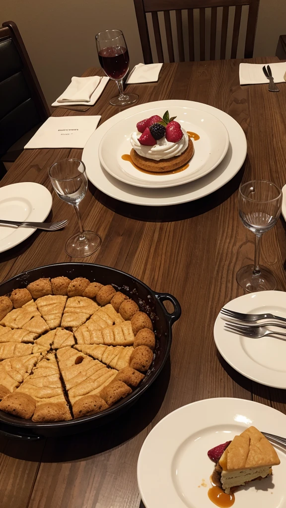 Table with dessert