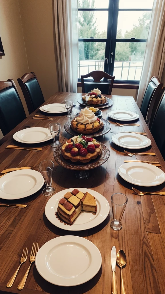 Table with dessert