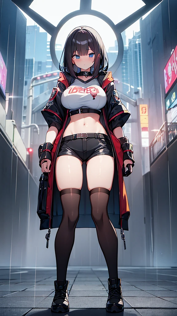 score_9, score_8_up, score_7_up, source_anime,  rating_explicit, 1 beautyful woman, Anis from Nikke, cyberpunk city background, full body