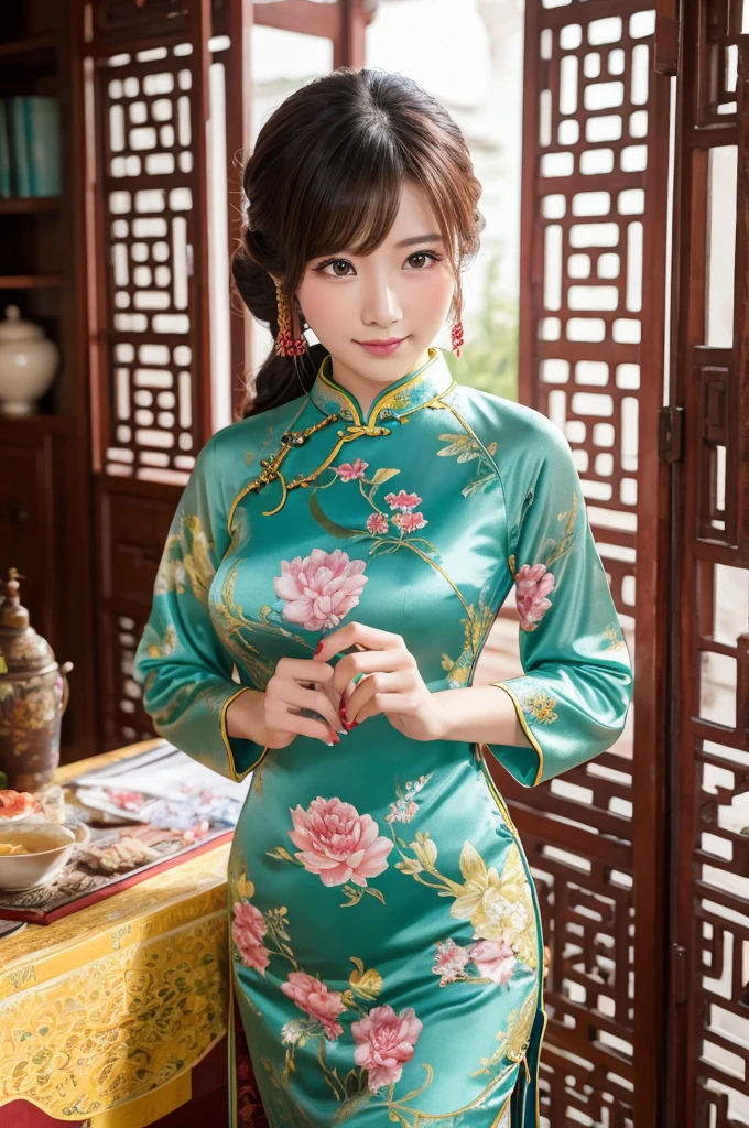 Beauty in cheongsam
