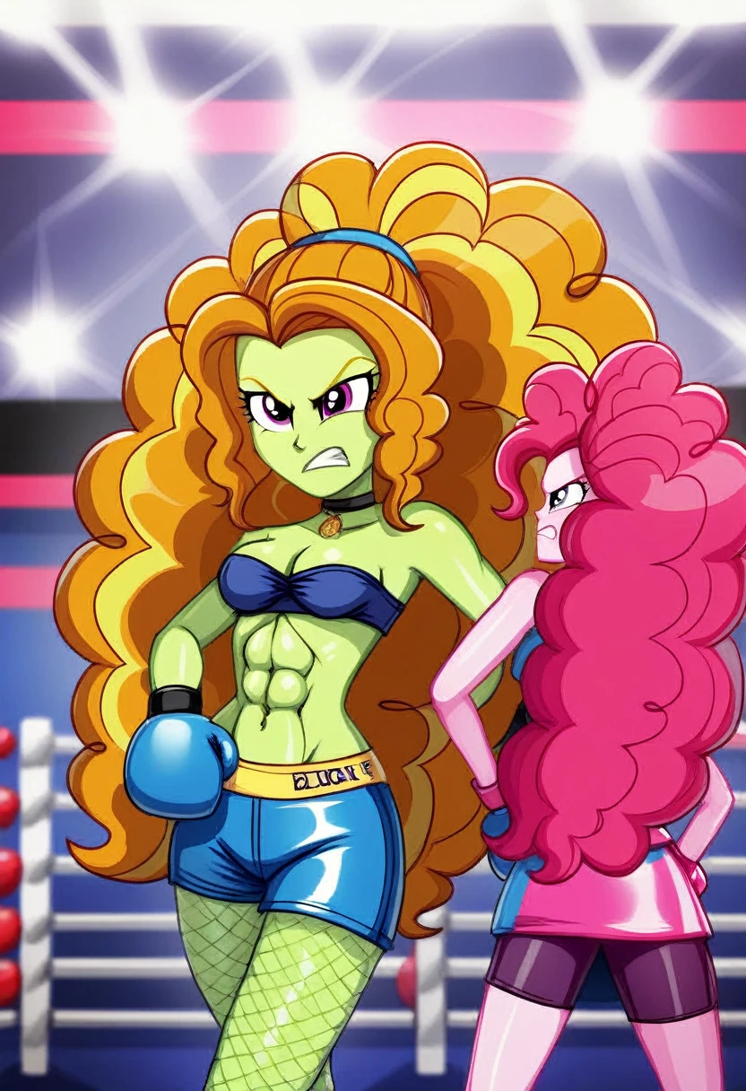 Eqg angry  pinke pie at a school in  in fishnet tights  boxing adagio 