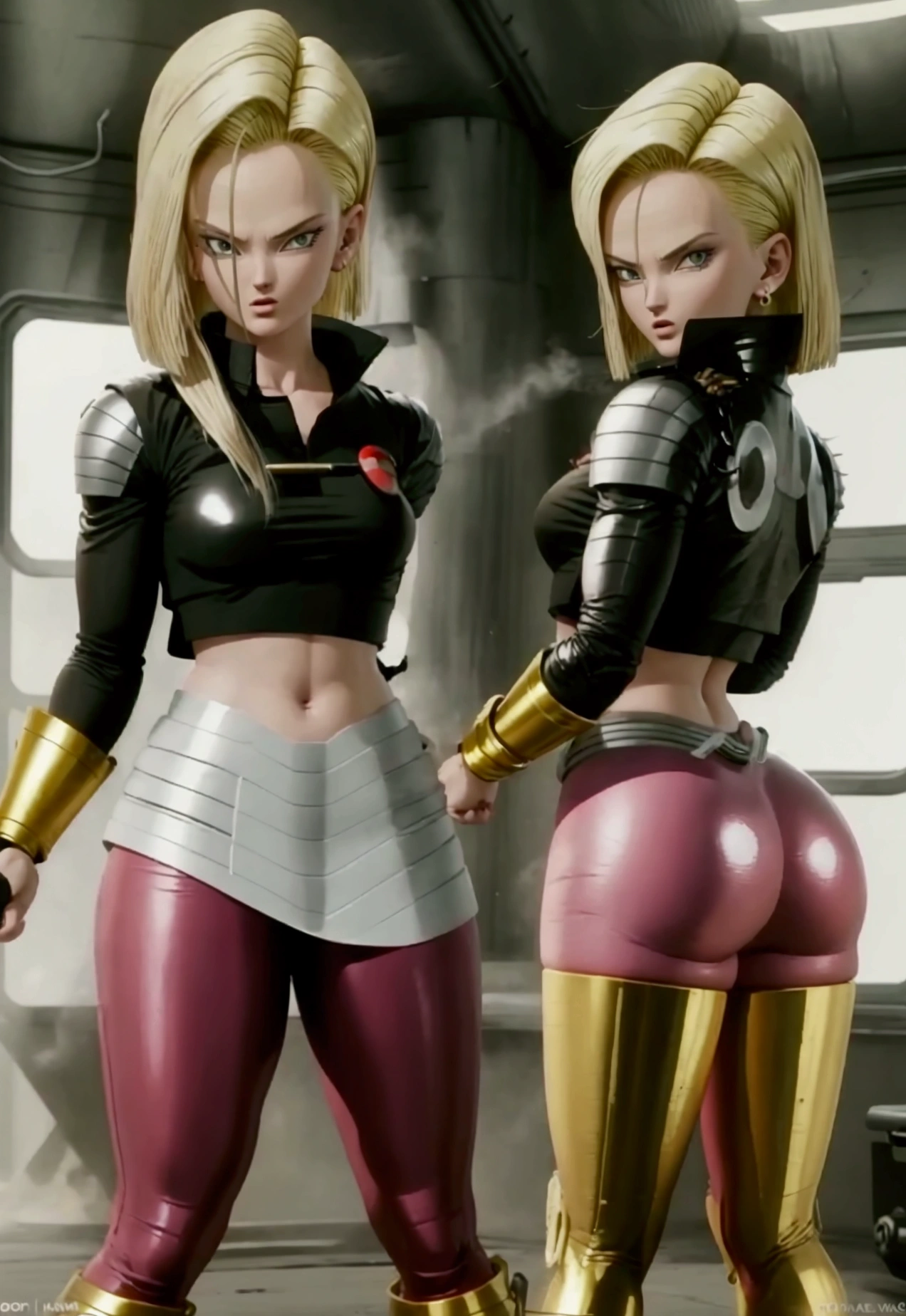 Android 18 showing her ass