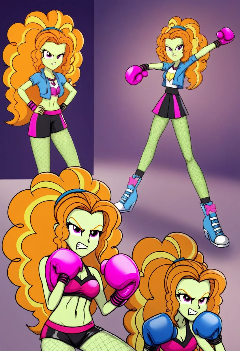 Eqg angry  pinke pie at a school in  in fishnet tights  boxing adagio 