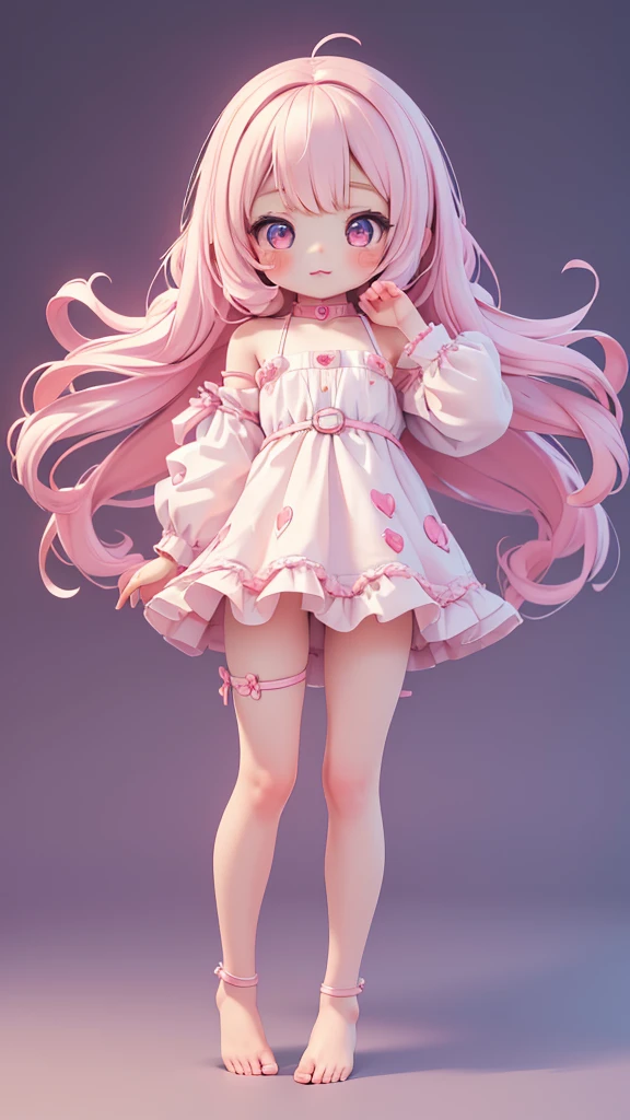 ((petite bishojo, )), ((kawaii face)), ((kawaii eyes)), ((masterpiece)), ((best quality)), ((ultra detailed)), (exquisite), (depth), (crisp), (8k), (beautiful and aesthetic), (super detailed skin), ((high standard)), ((highres)), (perfect anatomy), (full body), (blush), (lipstick), ((kawaii pose)), (strap slip), (barefoot), (beautiful hands)