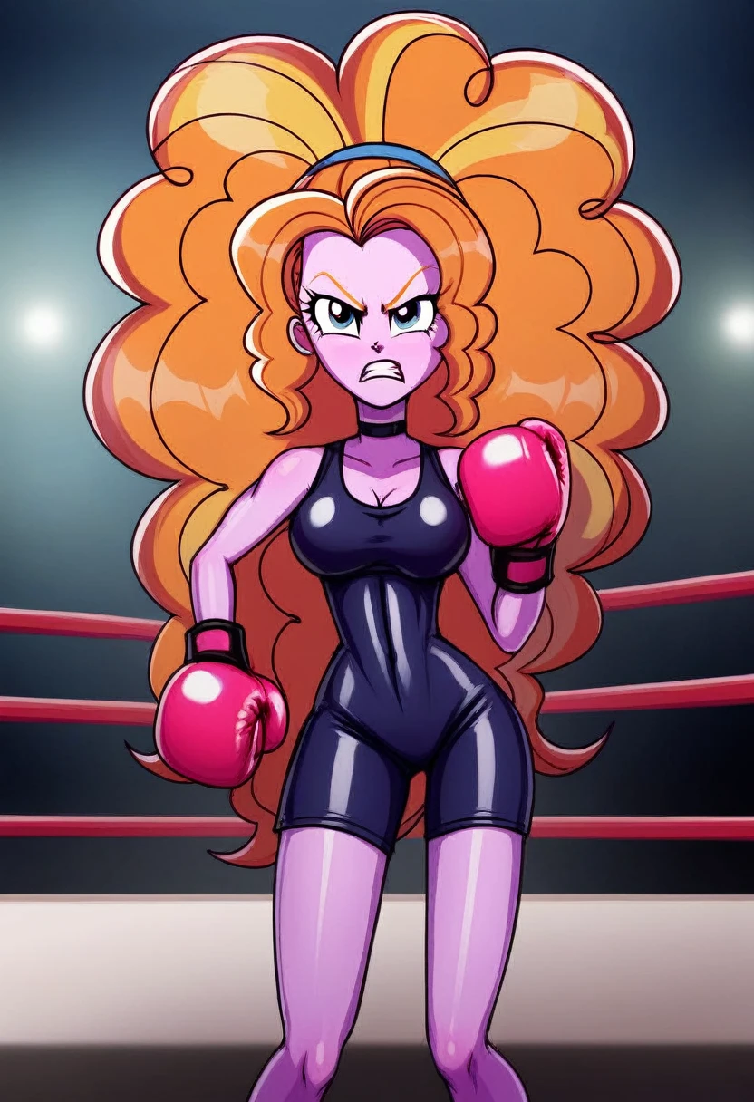 Eqg angry  pinke pie at a school in  in bodystocking boxing adagio 