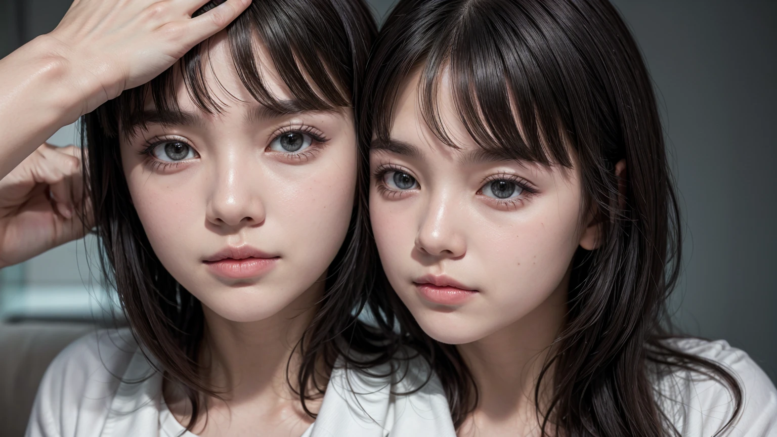 Add bangs to my forehead that I attach