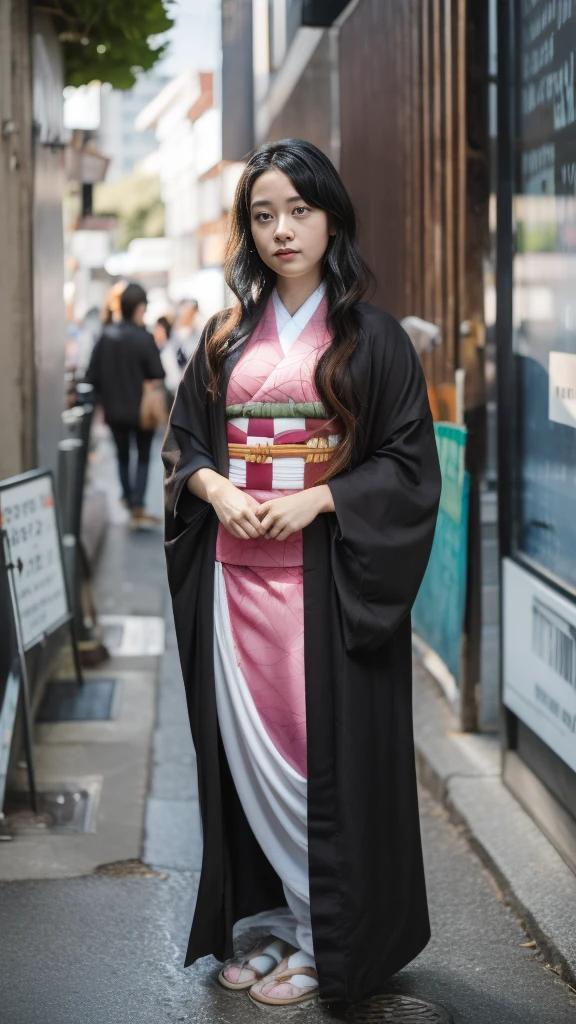 Cute Japanese female, (16 years old), (Very cute face: 1.3), White moisturized skin,
BREAK,
Idol,
BREAK,
(Wearing cute kimono: 1.3), (Very revealing kimono), Very large earrings, Short length,
BREAK,
(Fighting pose: 1.3),
BREAK,
(Long hair), (Gray hair), (Wavy hair), (Gradient hair: 1.3), (Red hair at the ends),
BREAK,
(Realistic: 1.3), Masterpiece, Perfect lighting, (Ultra high resolution), (8K), (Very detailed: 1.4), (From the front), Looking at the camera, Melancholy expression, (Full body: 1.3),
BREAK,
(Japanese city streets: 1.2),
BREAK,
(Demon Slayer: 1.4),
BREAK,
(Hellfire: 1.2), Demon,