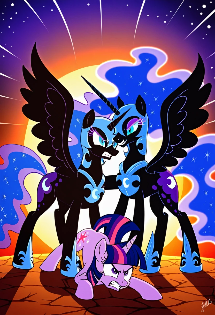 Pony angry nightmare moon in Nightmare Moon stands Twilight Sparkle' fight