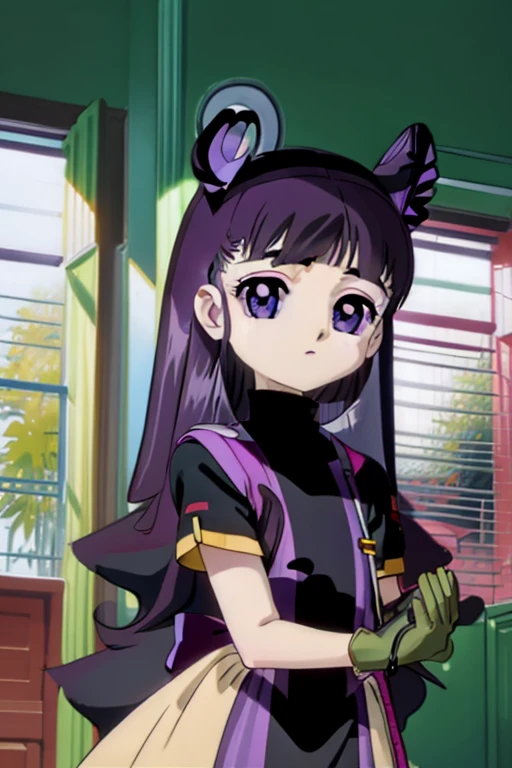 tomoyo daidouji (violet eyes:1.7), dark purple-blue hair,  (flat chest:1.2)
BREAK collarbone, wearing military uniform and gloves
BREAK looking at viewer,
BREAK indoors,
BREAK (masterpiece:1.2), best quality, high resolution, unity 8k wallpaper, (illustration:0.8), (beautiful detailed eyes:1.6), extremely detailed face, perfect lighting, extremely detailed CG, (perfect hands, perfect anatomy),