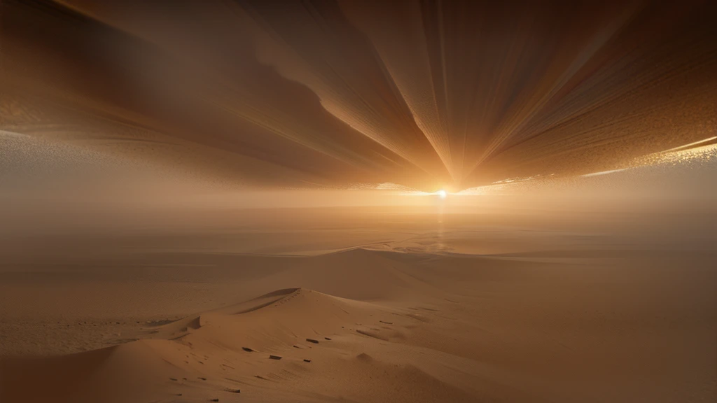 a colossal andando in the desert, highly detailed, hyperrealistic, volumetric lighting, dramatic cinematic lighting, dramatic shadows, epic scale, masterpiece, ultra-detailed, 8k, photorealistic, dramatic clouds, vast desert landscape, sand dunes, dramatic atmosphere, volumetric fog, volumetric lighting, god rays, intense colors, warm color palette