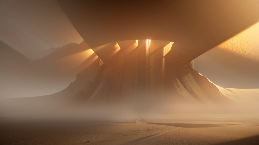 a colossal andando in the desert, highly detailed, hyperrealistic, volumetric lighting, dramatic cinematic lighting, dramatic shadows, epic scale, masterpiece, ultra-detailed, 8k, photorealistic, dramatic clouds, vast desert landscape, sand dunes, dramatic atmosphere, volumetric fog, volumetric lighting, god rays, intense colors, warm color palette